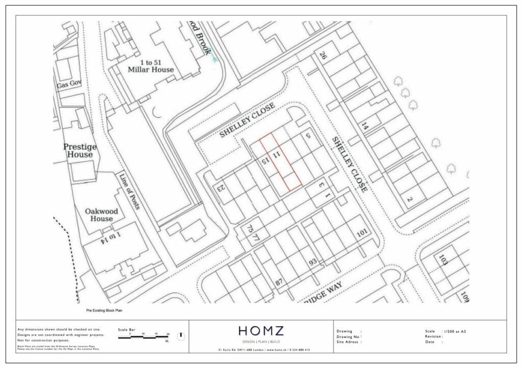 Hertsmere Council Retrospective Pre-Existing Block Plan by Homz
