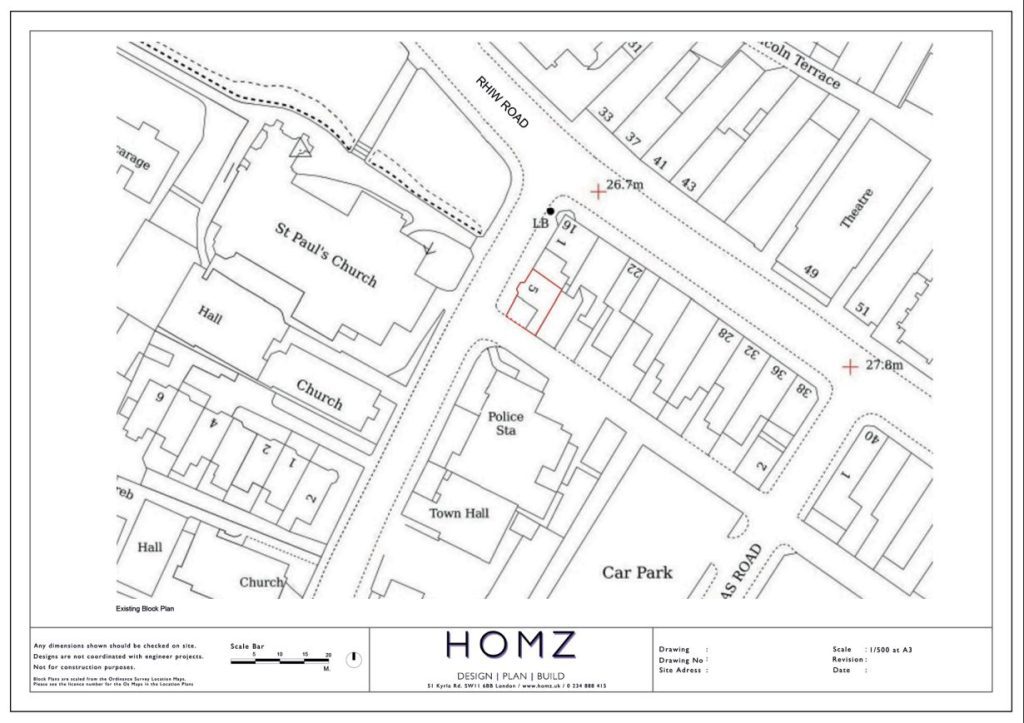 Conwy County Borough Council Change Of Use Existing Block Plan by Homz