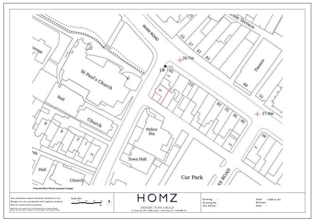Conwy County Borough Council Change Of Use Proposed Block Plan by Homz