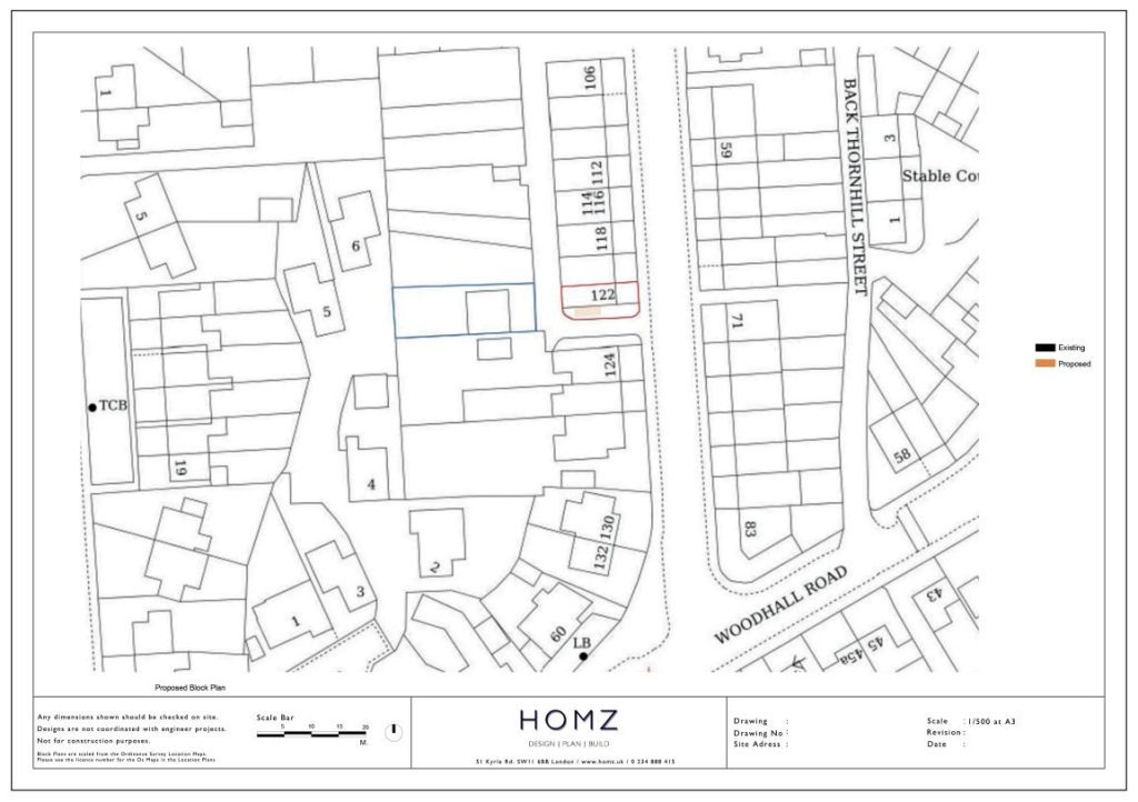 Leeds City Council Porch Proposed Block Plan by Homz