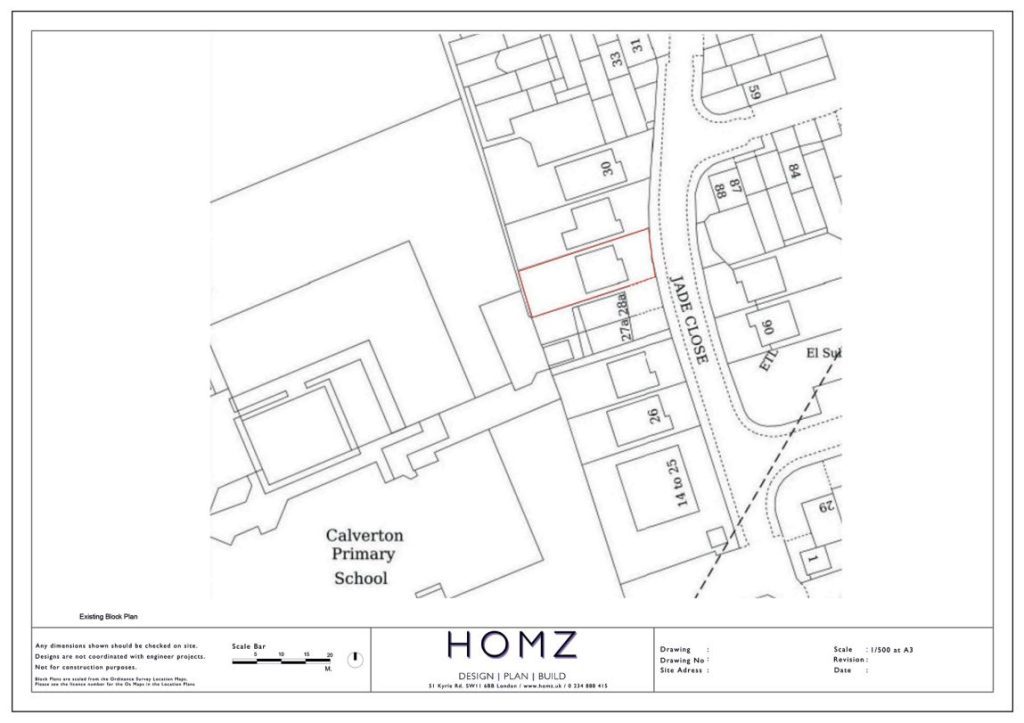 London Borough Of Newham HMO Existing Block Plan by Homz