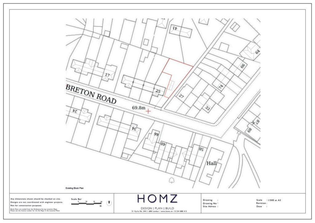 Medway Council New Build Existing Block Plan by Homz