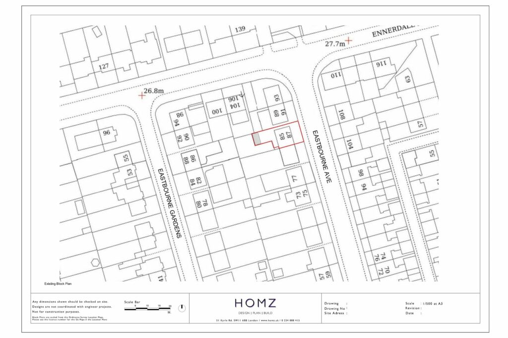 Newcastle City Council Outbuilding Existing Block Plan by Homz