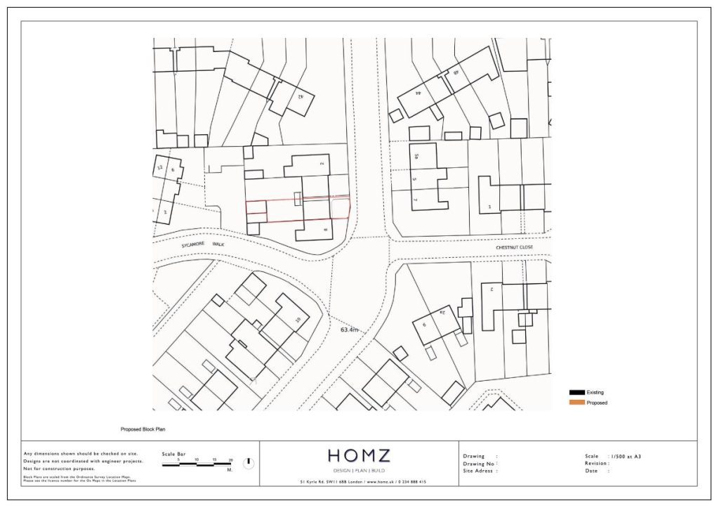 Runnymede Borough Council Driveway Hardstanding Proposed Block Plan by Homz