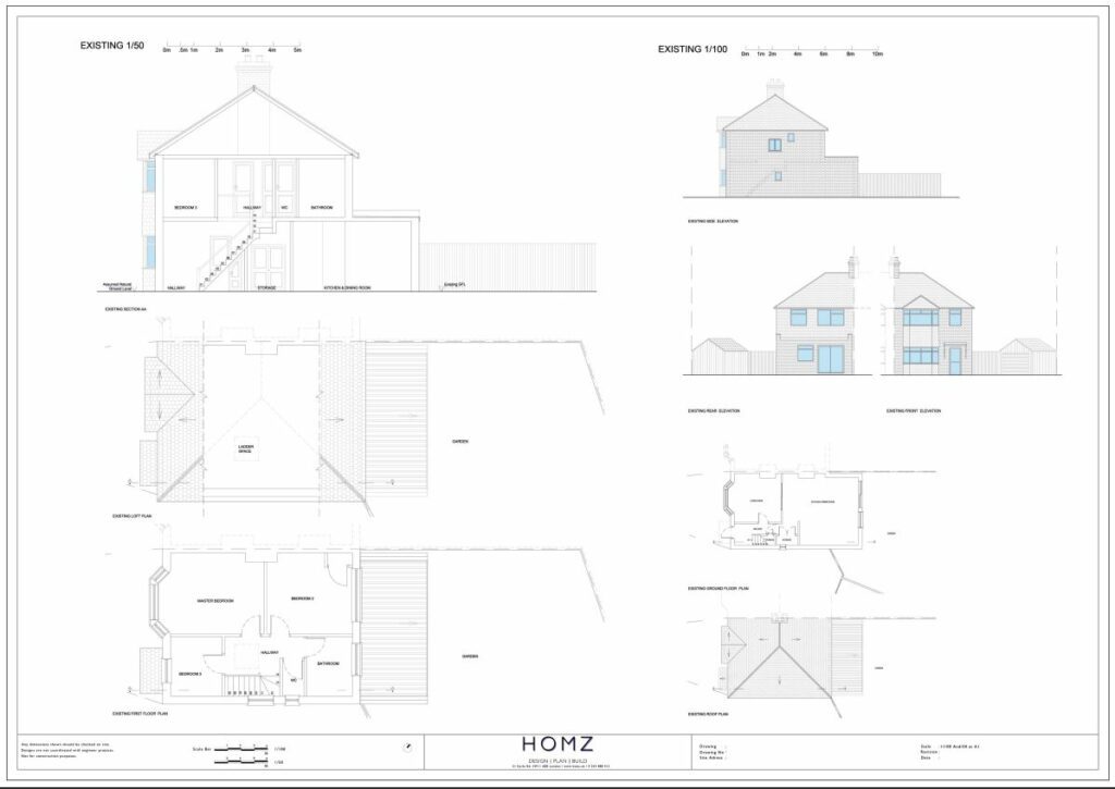 Spelthorne Borough Council Hip To Gable And Rear Dormer Existing Drawings by Homz