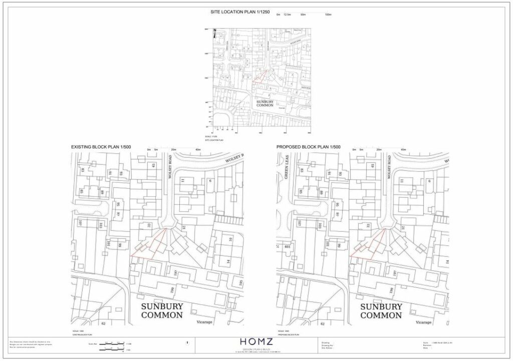 Spelthorne Borough Council Hip To Gable And Rear Dormer Site Location And Block Plan by Homz
