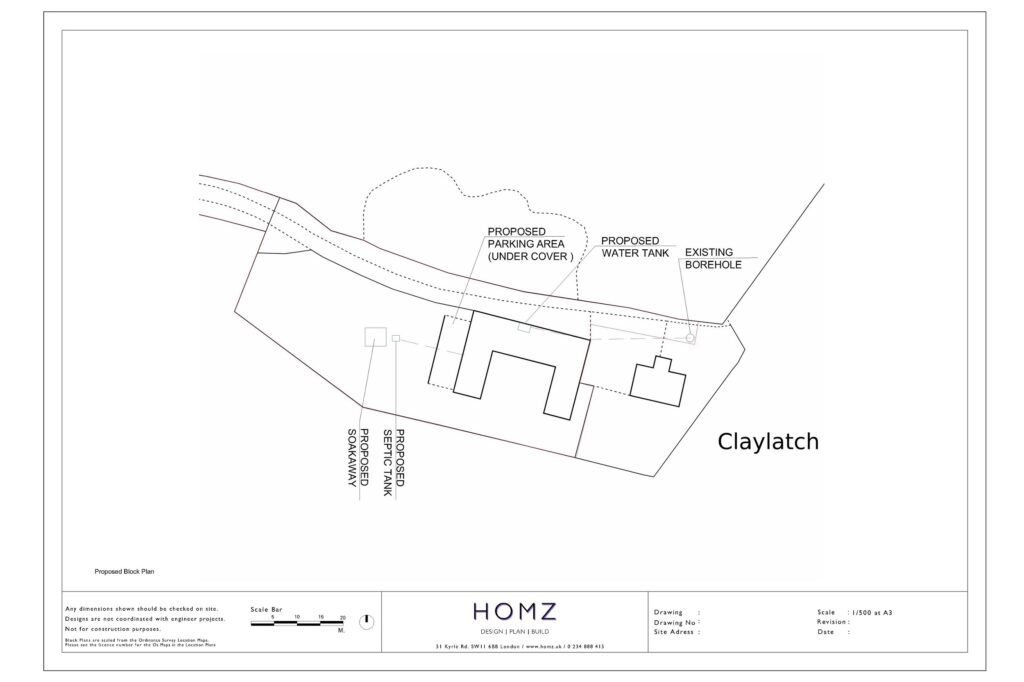 Aberdeenshire Council Holiday Let Proposed Block Plan by Homz