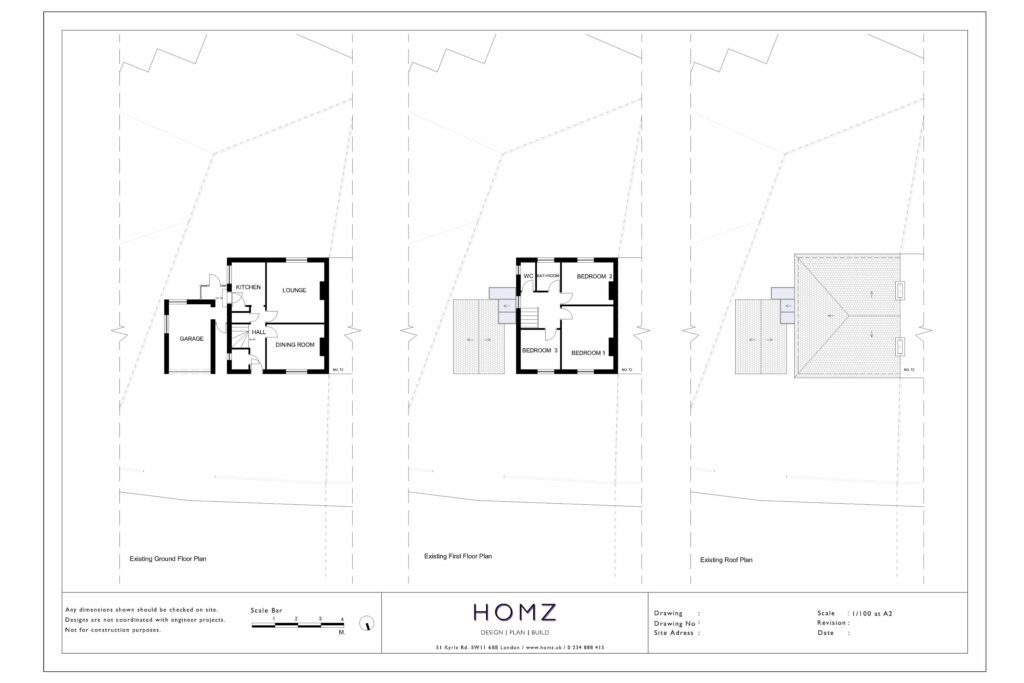 Dorset Council One Storey And Two Storey Side Extension Existing Plans by Homz