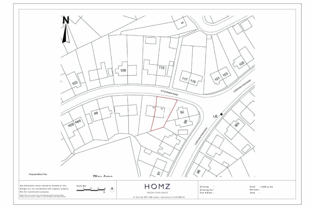 Dorset Council One Storey And Two Storey Side Extension Proposed Block Plan by Homz