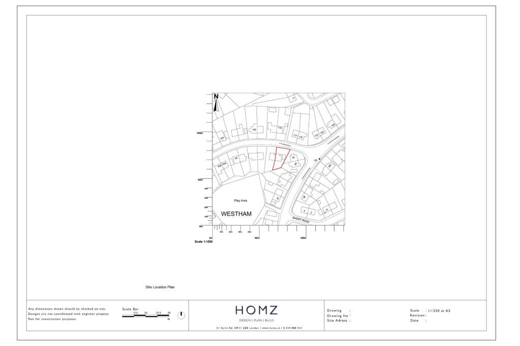 Dorset Council One Storey And Two Storey Side Extension Site Location Plan by Homz