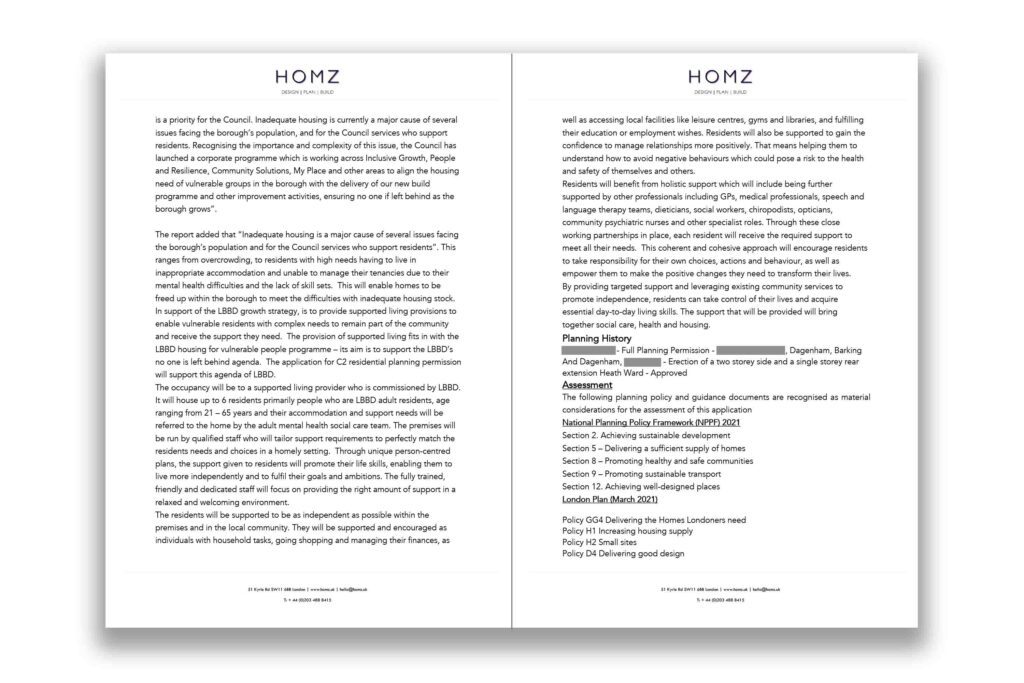 London Borough Of Barking And Dagenham Planning Appeal Planning Statement 2 by Homz