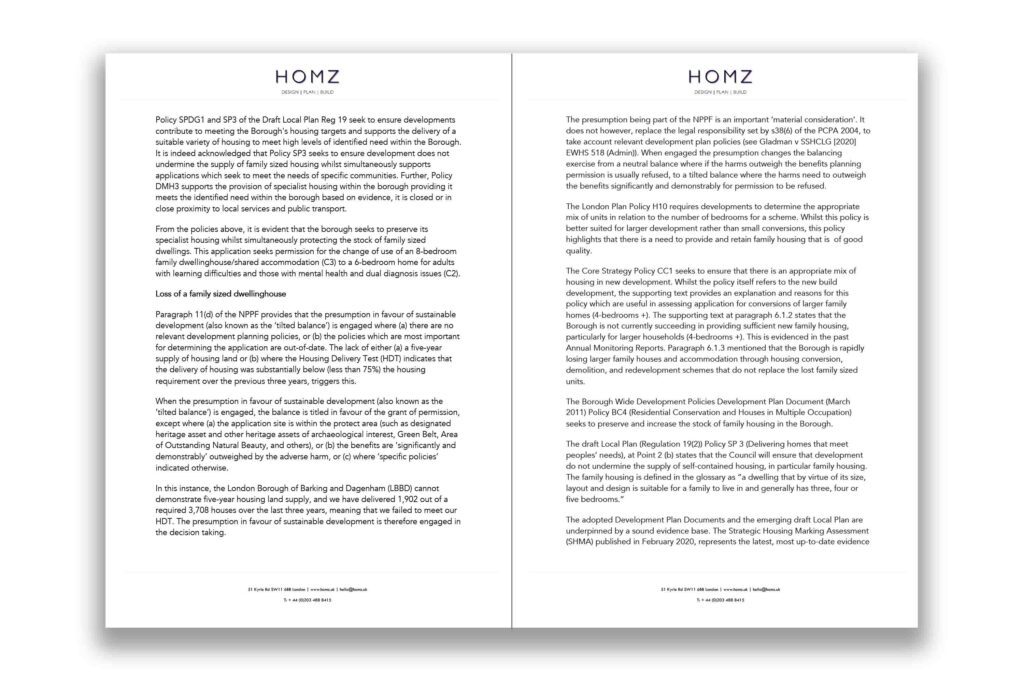 London Borough Of Barking And Dagenham Planning Appeal Planning Statement 4 by Homz