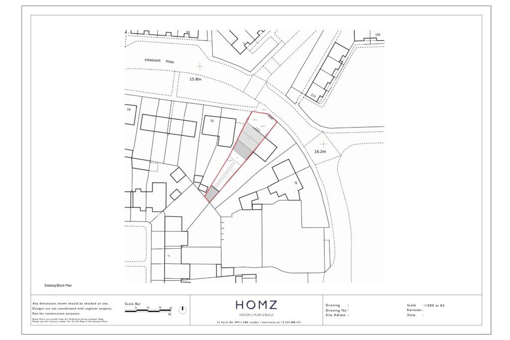 London Borough Of Barking And Dagenham Planning Appeal Existing Block Plan by Homz
