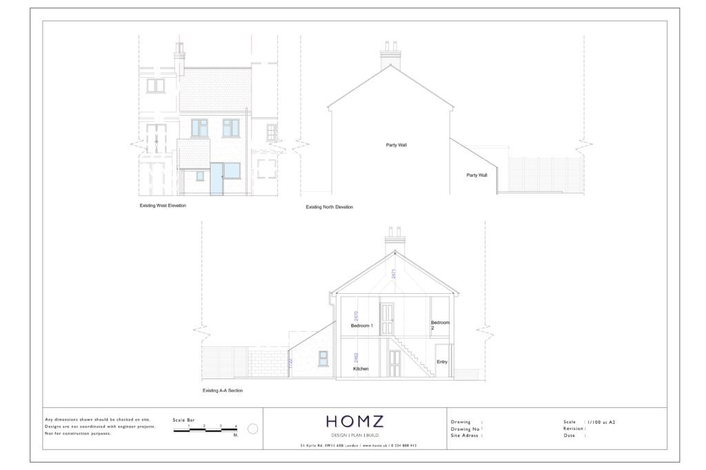 London Borough Of Sutton Rear Dormer To The Main Roof Existing Elevations by Homz
