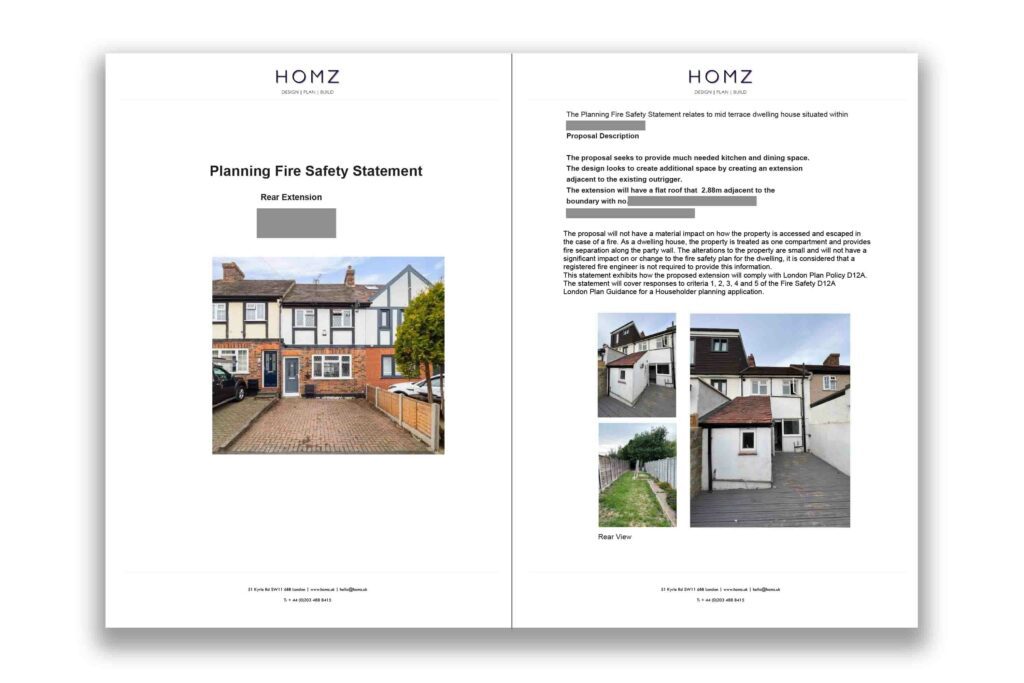 London Borough Of Sutton Rear Dormer To The Main Roof Planning Fire Safety Statement 1 by Homz