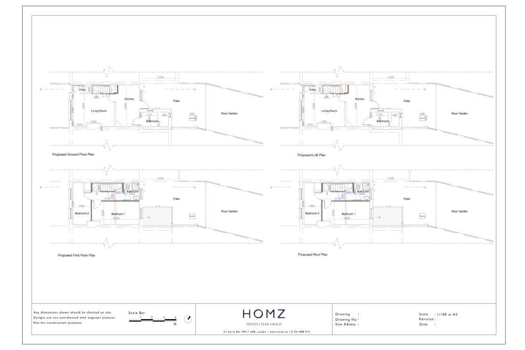 London Borough Of Sutton Rear Dormer To The Main Roof Proposed Plans by Homz