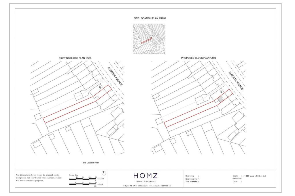 London Borough Of Sutton Rear Dormer To The Main Roof Site Location Plan And Block Plans by Homz