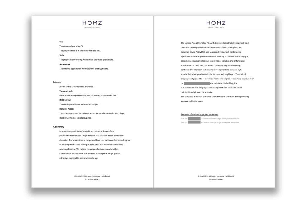 London Borough Of Sutton Single Storey Rear Extension Design And Access Statement 2 by Homz