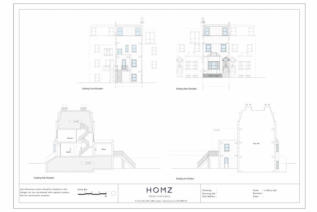 London Borough Of Wandsworth First Floor Rear Extension Existing Elevations by Homz