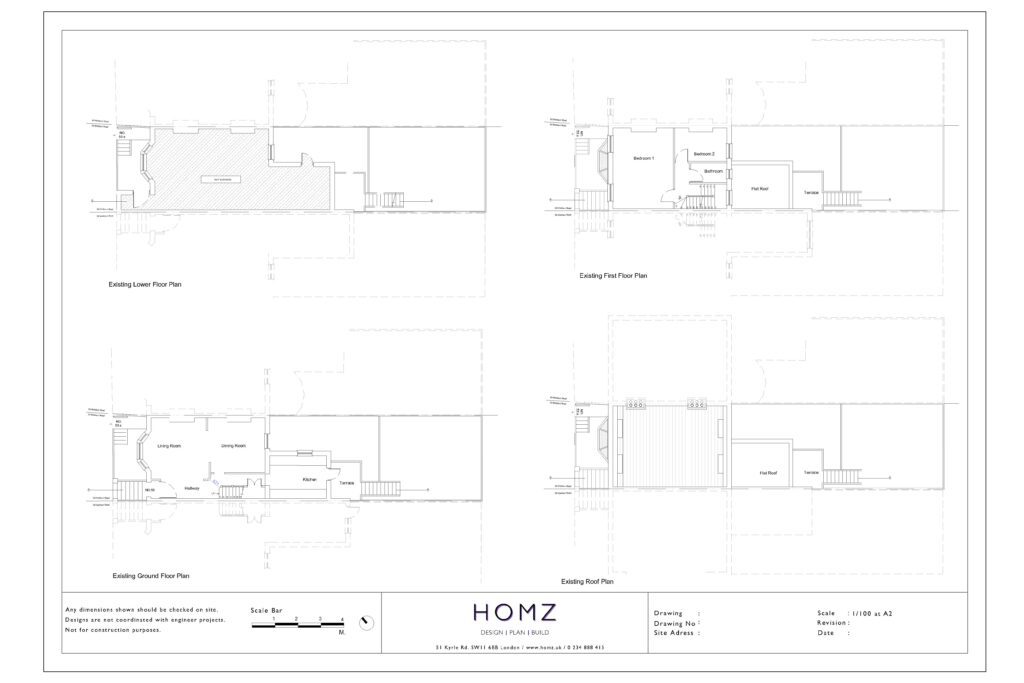 London Borough Of Wandsworth First Floor Rear Extension Existing Plan by Homz