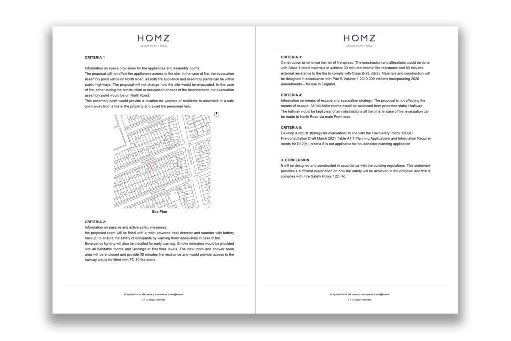 London Borough Of Wandsworth First Floor Rear Extension Planning Fire Safety Statement 2 by Homz