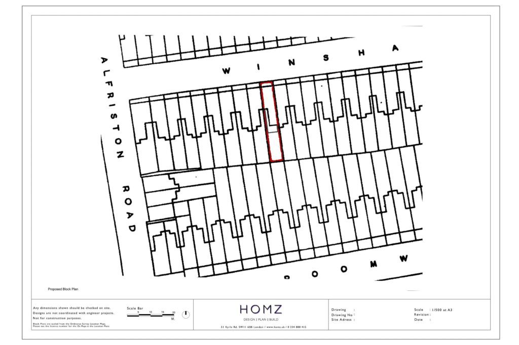 London Borough Of Wandsworth Wraparound Extension Proposed Block Plan by Homz
