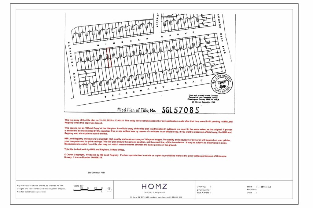 London Borough Of Wandsworth Wraparound Extension Site Location Plan by Homz