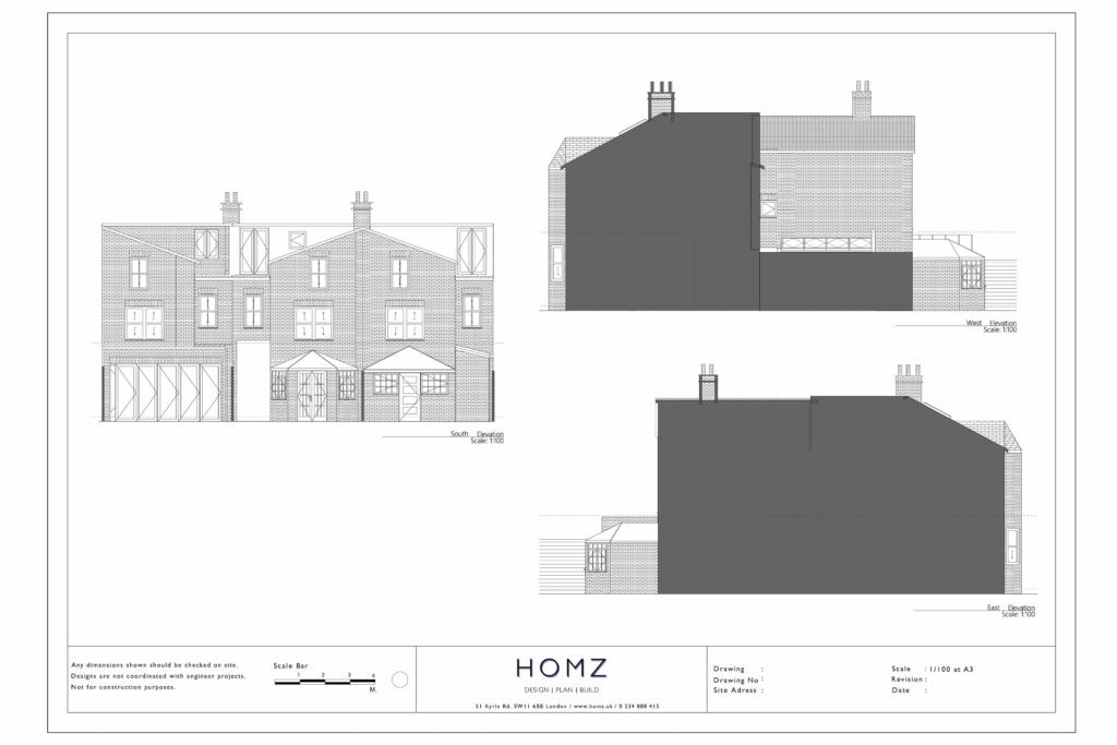 London Borough Of Wandsworth Wraparound Rear Extension Existing Elevations by Homz