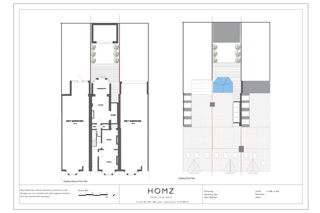 London Borough Of Wandsworth Wraparound Rear Extension Existing Plan by Homz