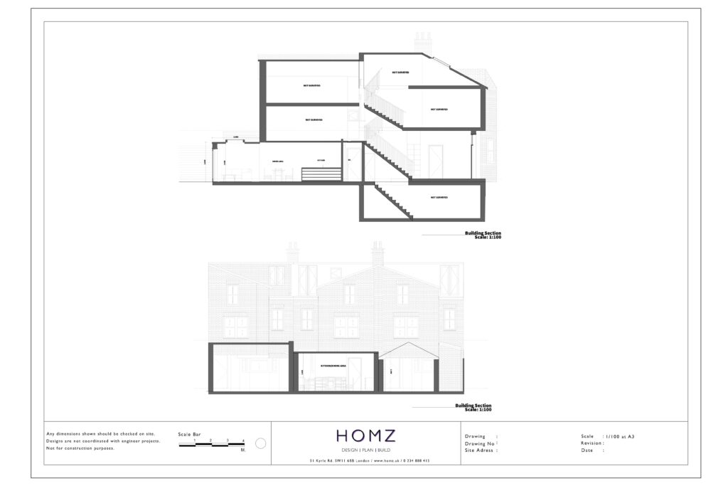 London Borough Of Wandsworth Wraparound Rear Extension Proposed Sections by Homz
