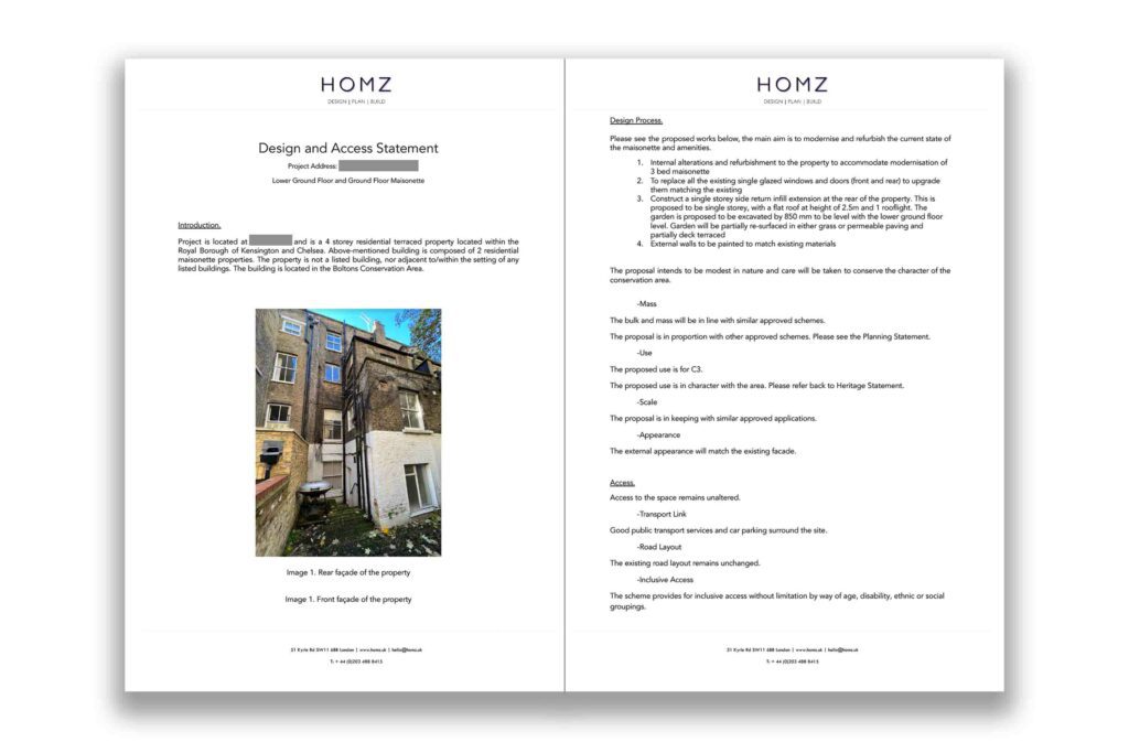 Royal Borough Of Kensington And Chelsea Side Return Extension Rear Extension Design And Access Statement 1 by Homz