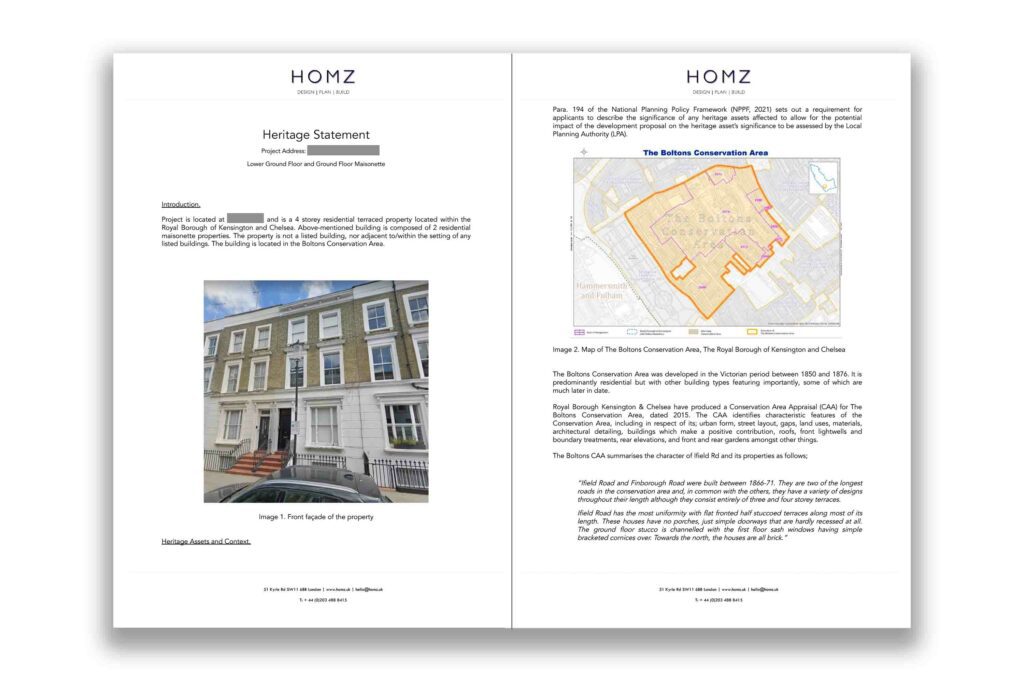Royal Borough Of Kensington And Chelsea Side Return Extension Rear Extension Heritage Statement 1 by Homz
