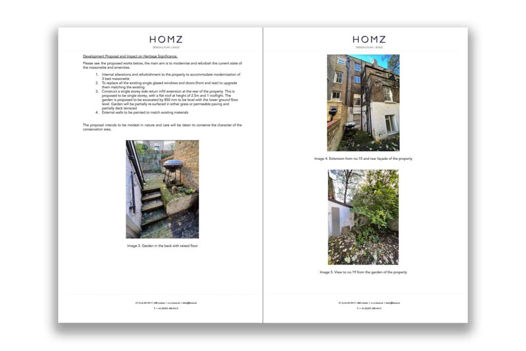 Royal Borough Of Kensington And Chelsea Side Return Extension Rear Extension Heritage Statement 2 by Homz