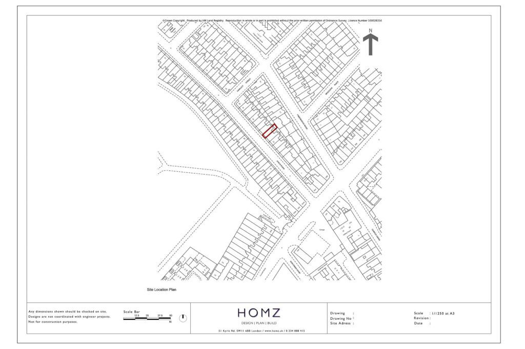 Royal Borough Of Kensington And Chelsea Side Return Extension Rear Extension Site Location Plan by Homz