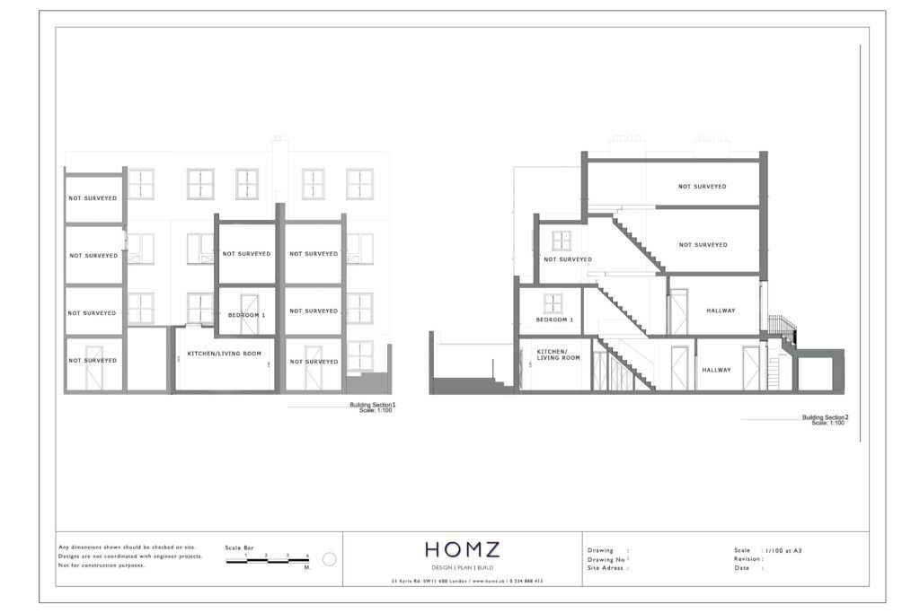 Royal Borough Of Kensington And Chelsea Side Return Extension Proposed Sections by Homz