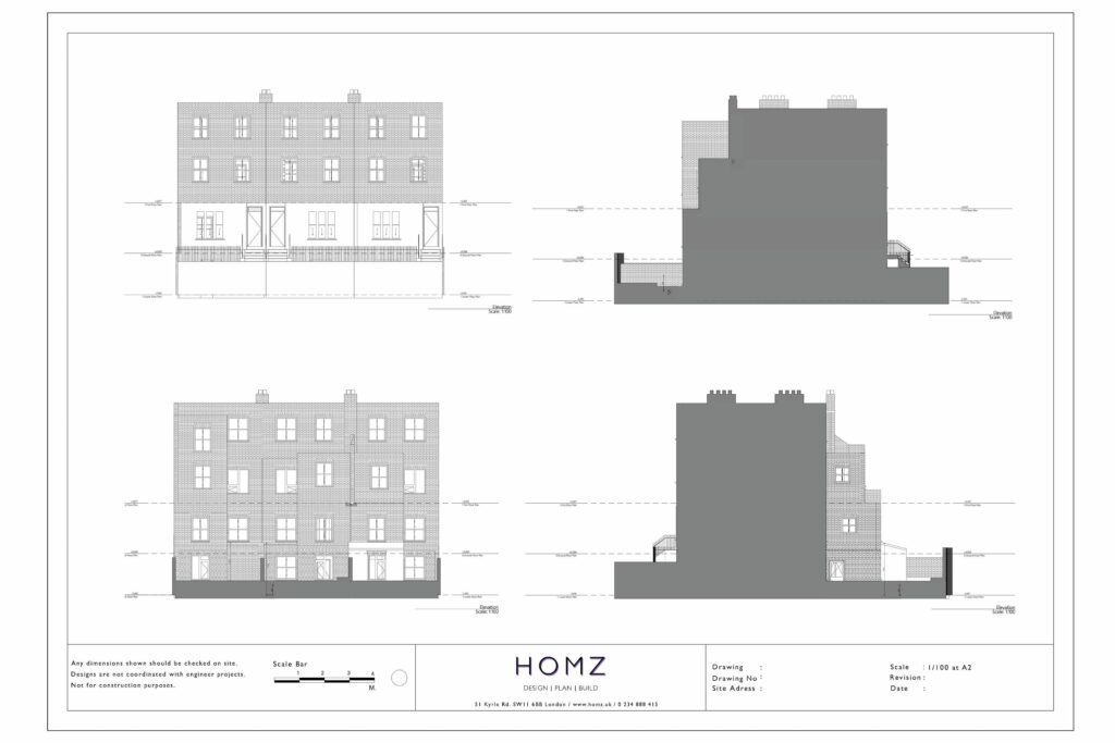 Royal Borough Of Kensington And Chelsea Side Return Rear Extension Existing Elevations by Homz