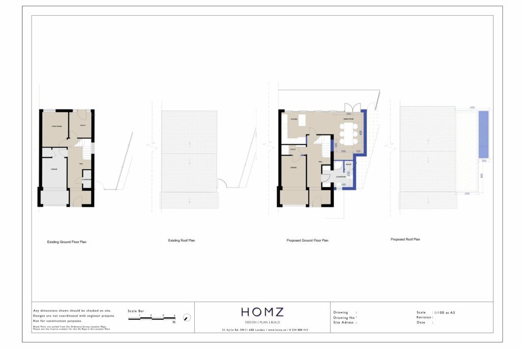 Single Storey Side Extension Plans by Homz