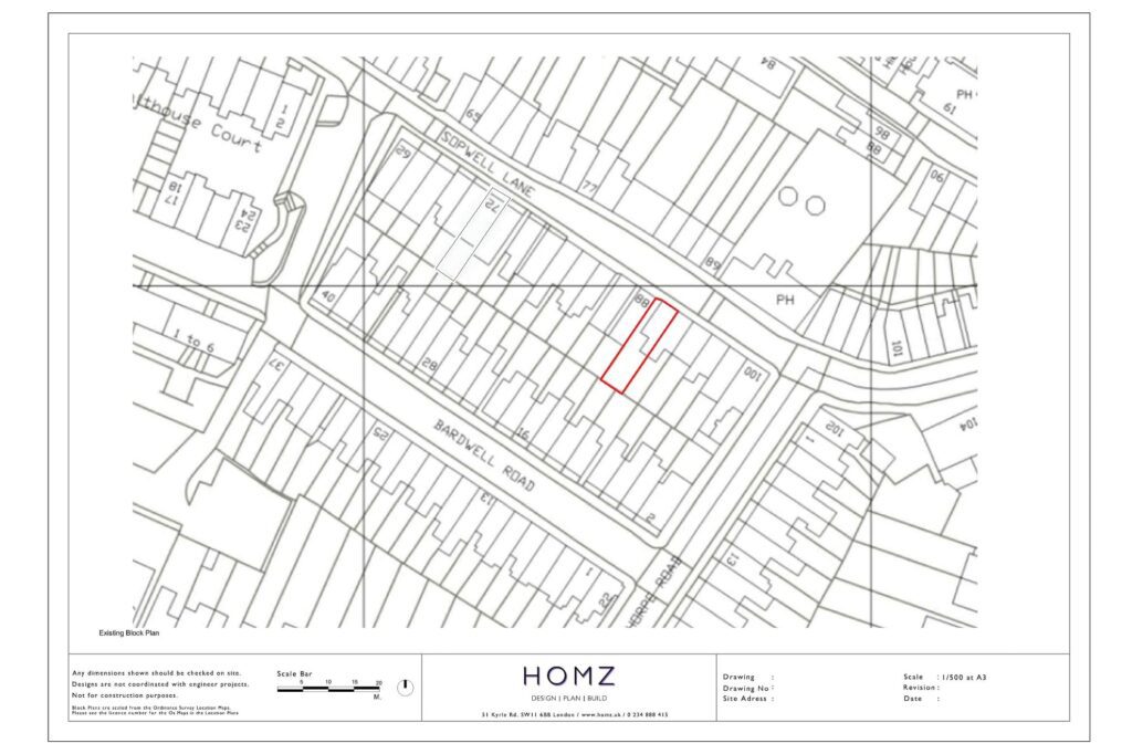 St Albans City And District Council Window Replacement Existing Block Plan by Homz