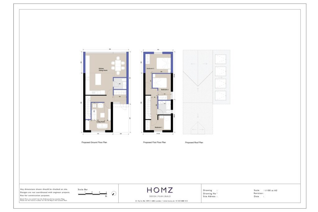 Two Storey Rear Extension And Single Storey Side Extension Proposed Plans by Homz
