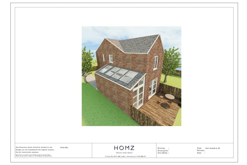 Two Storey Rear Extension And Single Storey Side Extension Renders 3 by Homz