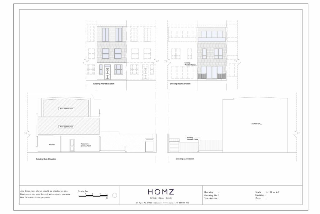 Wandsworth Council Conservatory Existing Elevations And Sections by Homz