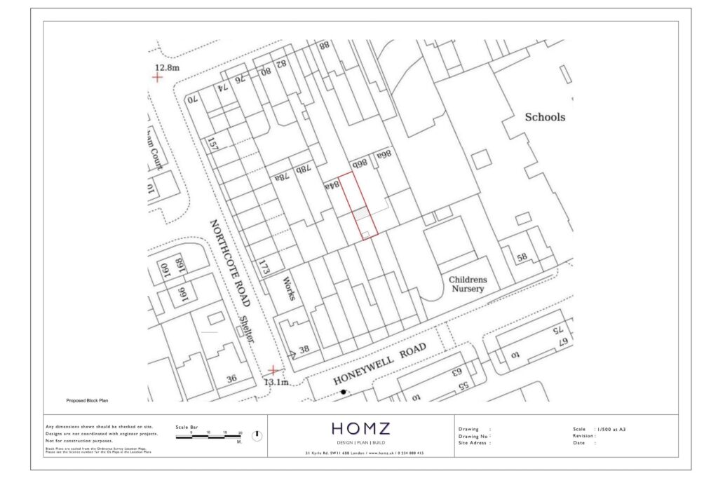 Wandsworth Council Conservatory Proposed Block Plans by Homz