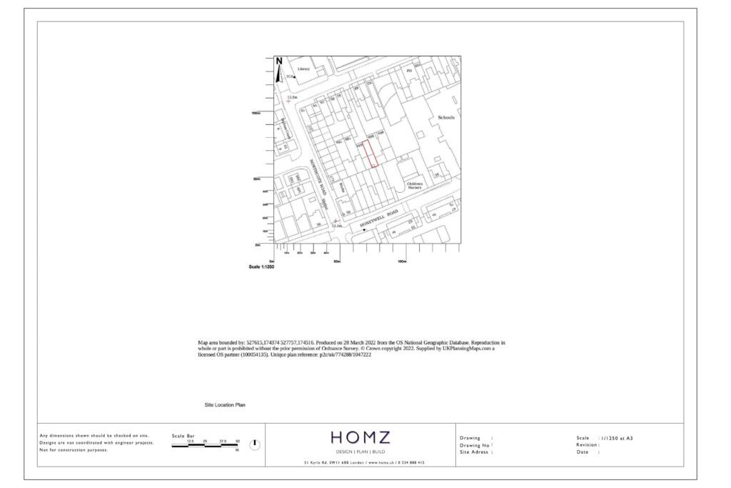 Wandsworth Council Conservatory Site Location Plans by Homz