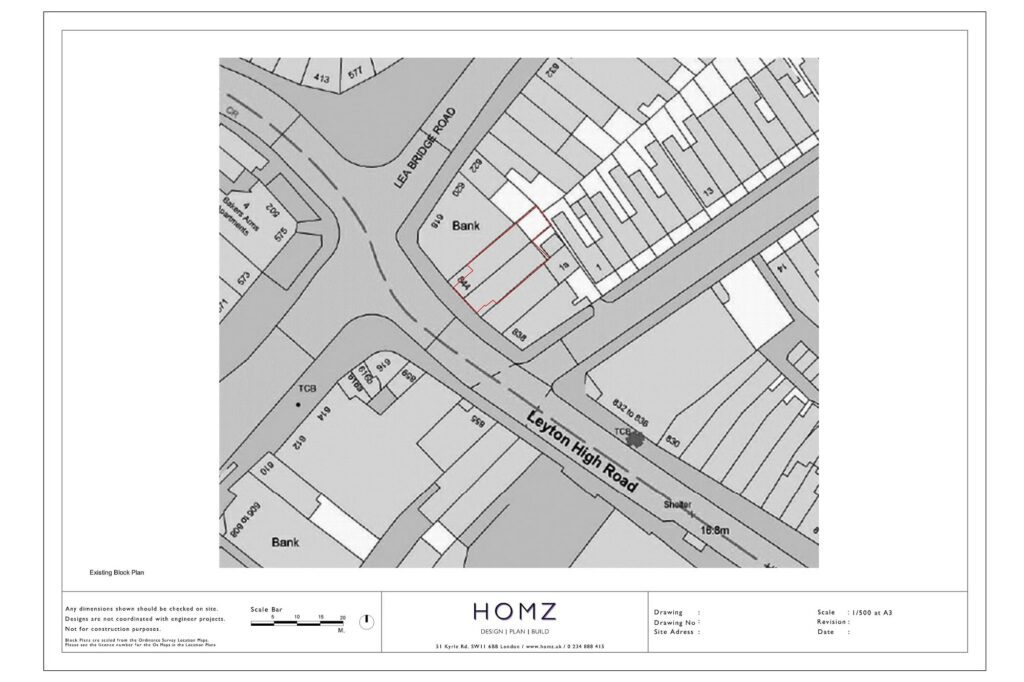 London Borough Of Waltham Forest Sign Existing Block Plan by Homz