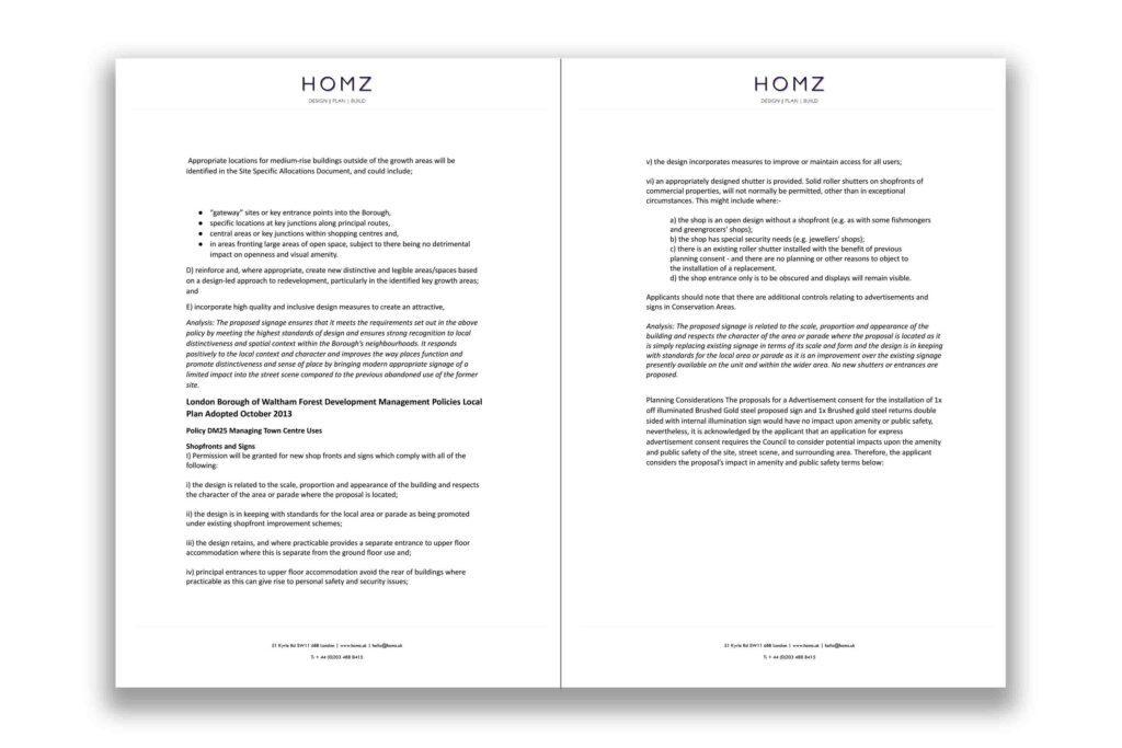 London Borough Of Waltham Forest Sign Planning Statement 3 by Homz