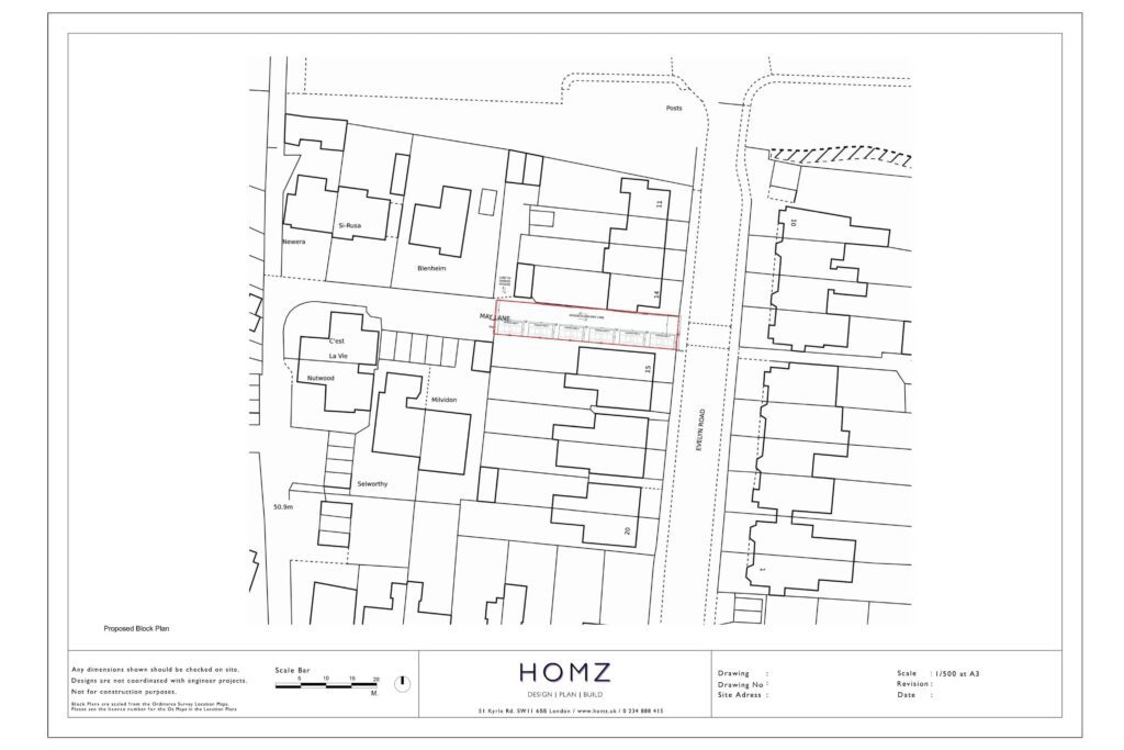 Bath And North East Somerset Council Driveway Proposed Block Plan by Homz