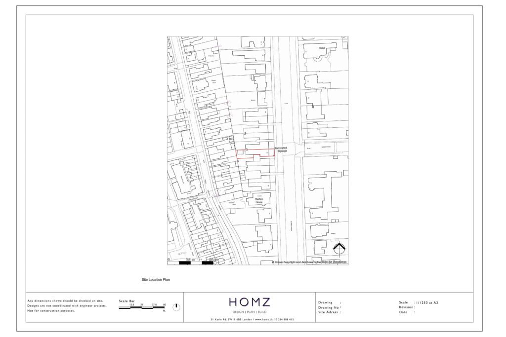 Bedford Borough Council Retrospective Erection Of Illuminated Signage Site Location Plan by Homz
