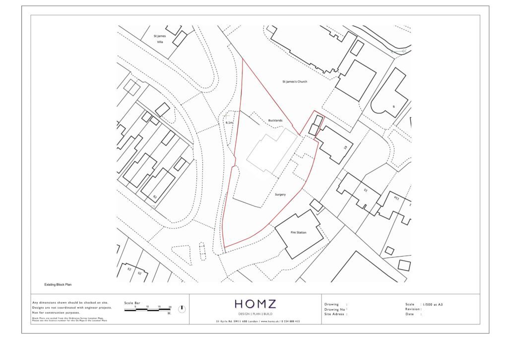 Isle Of Wight Council Porch Existing Block Plan by Homz