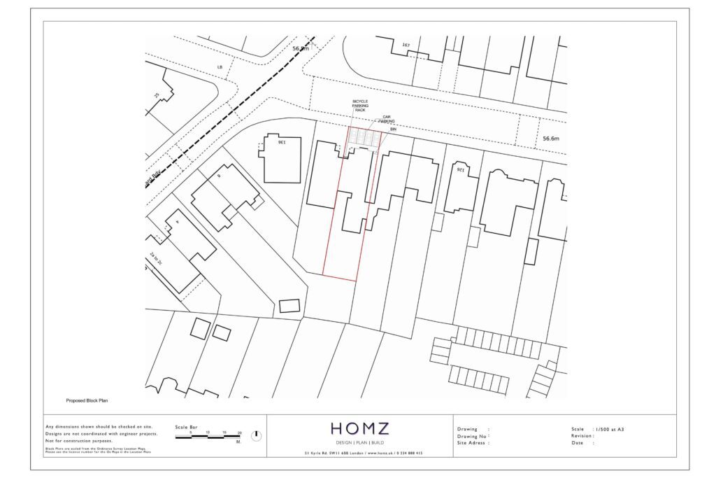 London Borough Of Brent Conversion Of Property To 4 Flats Proposed Block Plan by Homz