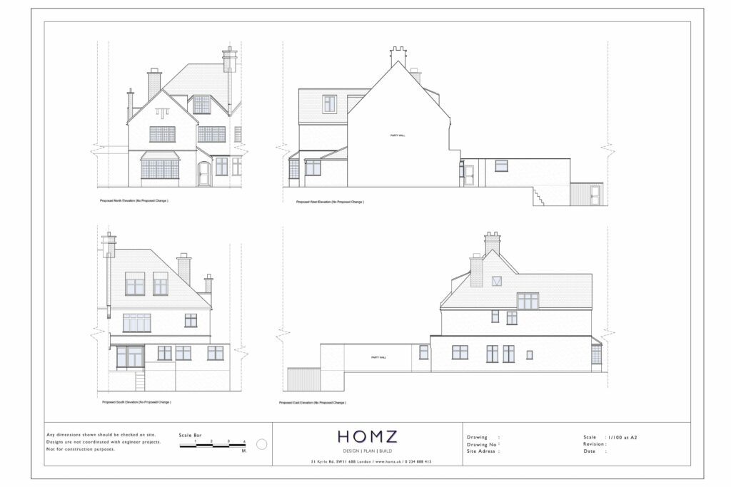 London Borough Of Brent Conversion Of Property To 4 Flats Proposed Elevations by Homz